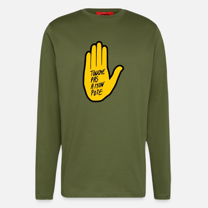 Don't touch my buddy - Longsleeve - made by SPREAD  - MOSS GREEN