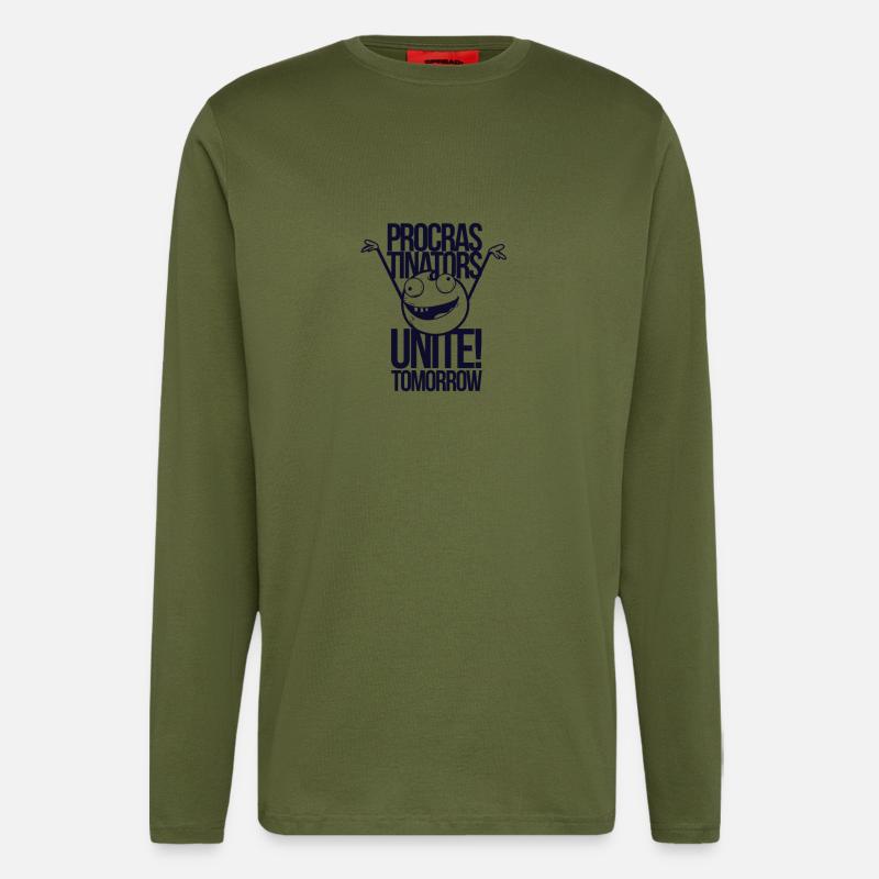 Procrastinators Unite Tomorrow - Langarmshirt - made by SPREAD  - MOSS GREEN