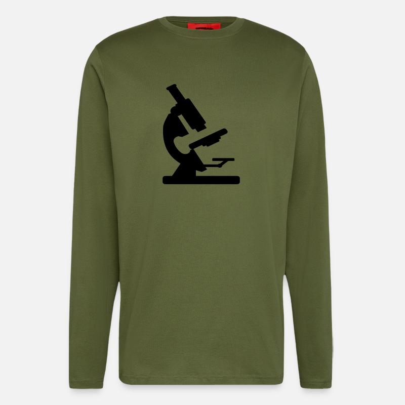 Mikroskop - Langarmshirt - made by SPREAD  - MOSS GREEN
