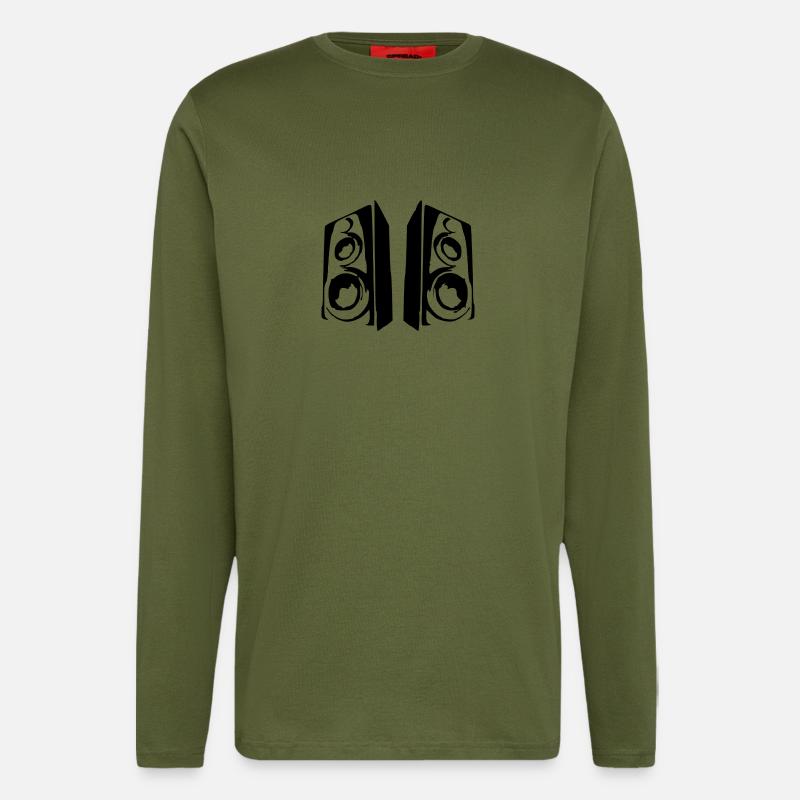 système de son juke-box - Manches longues bio décontracté fabriqué en UE - MOSS GREEN