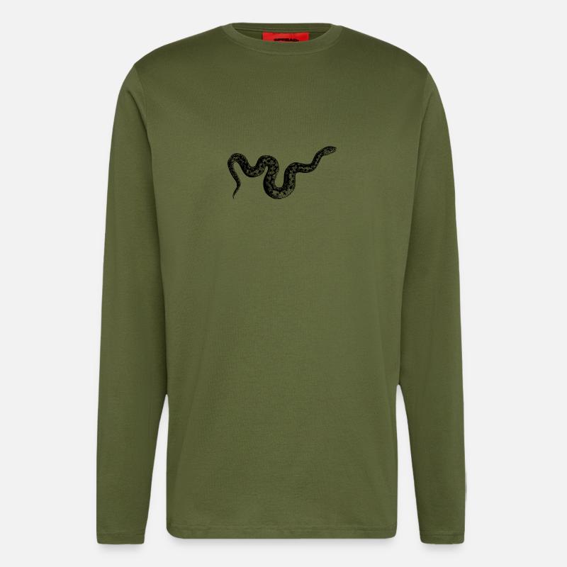 Anaconda Schlange - Langarmshirt - made by SPREAD  - MOSS GREEN
