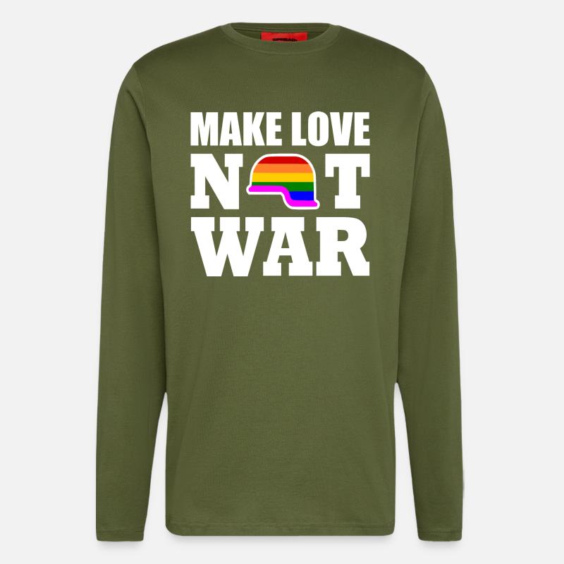 Make love not war - Longsleeve - made by SPREAD  - MOSS GREEN