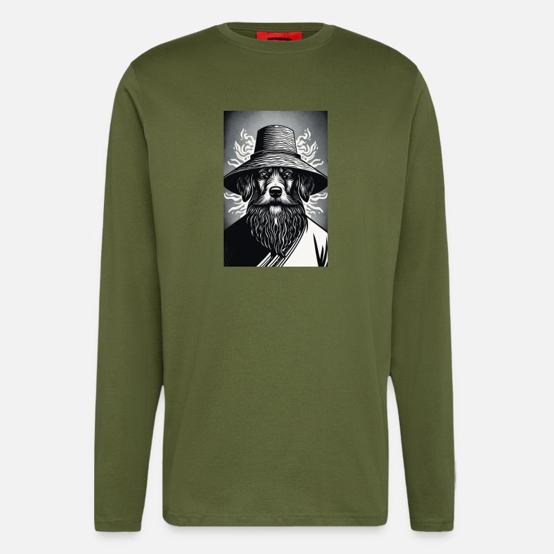 Der wachsame Hund - Langarmshirt - made by SPREAD  - MOSS GREEN