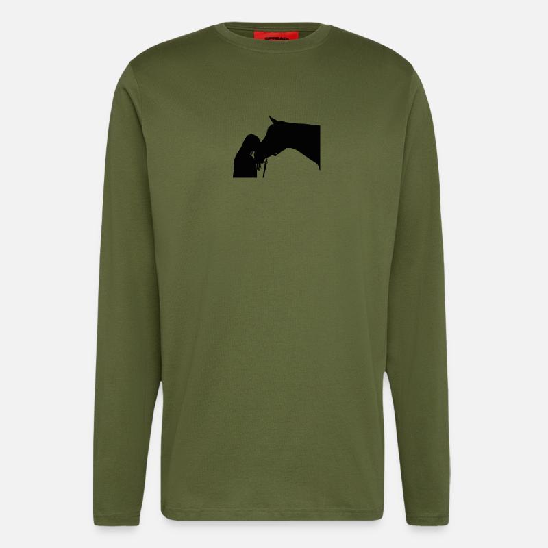 Pferd - Langarmshirt - made by SPREAD - MOSS GREEN