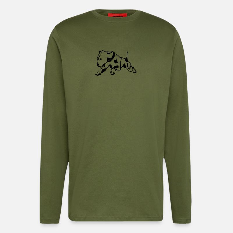 Pit Bull - Longsleeve - made by SPREAD  - MOSS GREEN