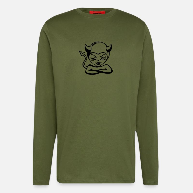 Kleine Teufelin - Langarmshirt - made by SPREAD  - MOSS GREEN