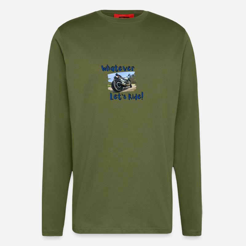 Whatever - Let's ride! - Langarmshirt - made by SPREAD  - MOSS GREEN