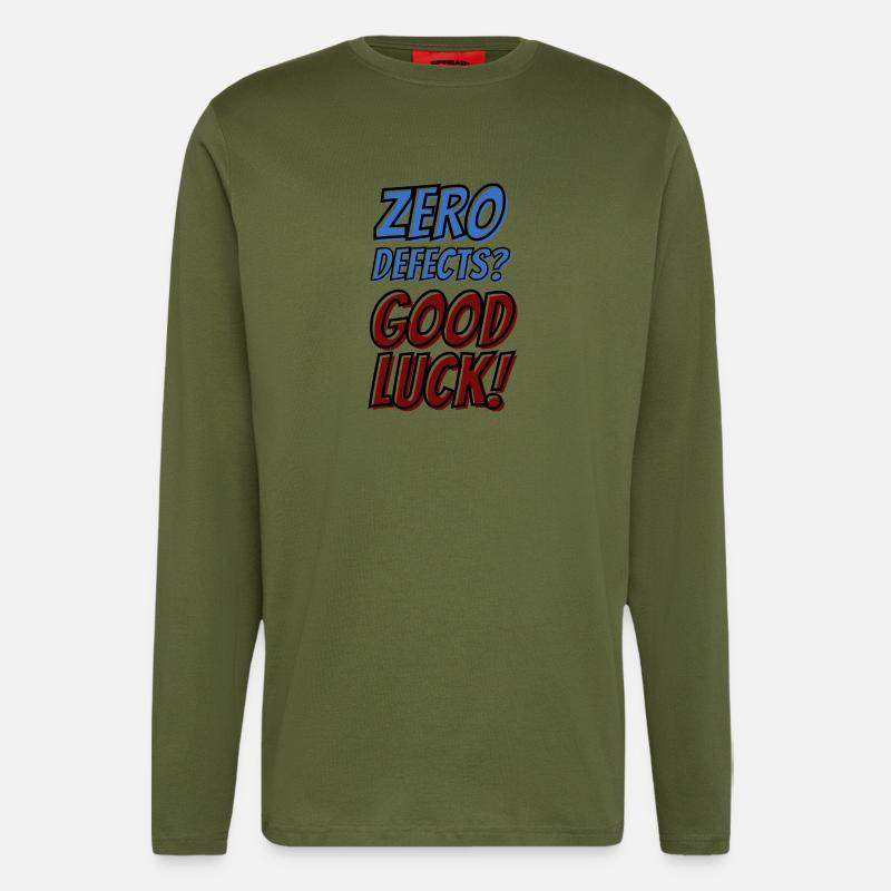 Zero Defects Good luck - Longsleeve - made by SPREAD  - MOSS GREEN