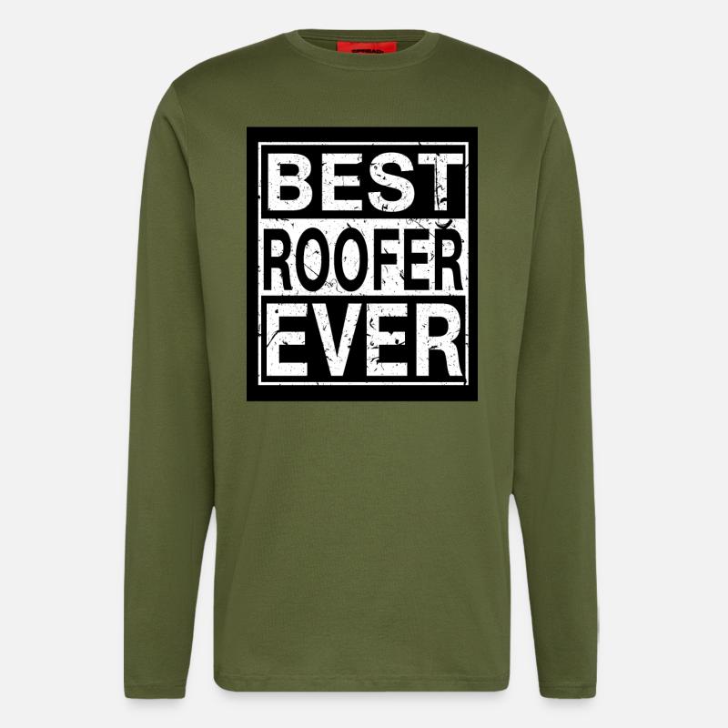 Dachdecker Bester Dachdecker - Langarmshirt - made by SPREAD  - MOSS GREEN