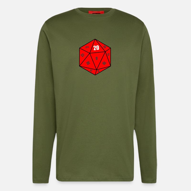 D20 Cube - Longsleeve - made by SPREAD  - MOSS GREEN