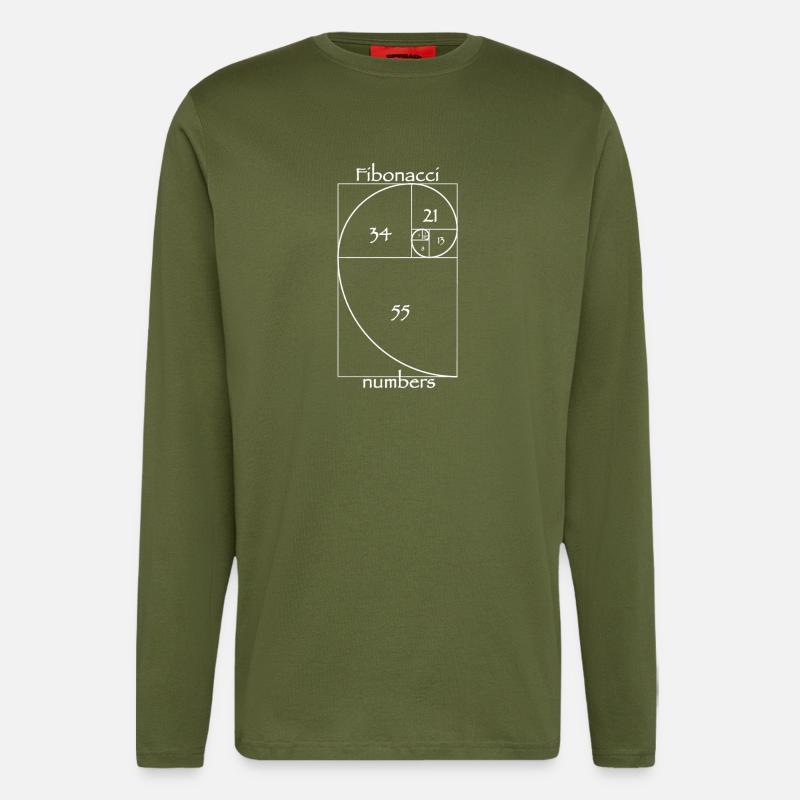 Fibonacci numbers - Longsleeve - made by SPREAD  - MOSS GREEN