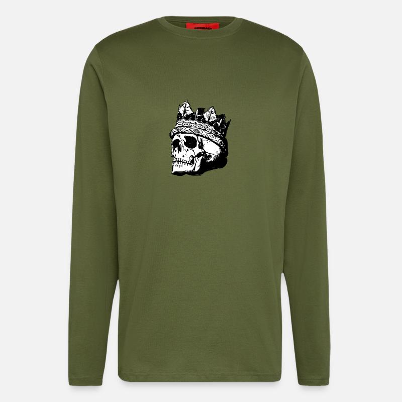 König Skull - Langarmshirt - made by SPREAD  - MOSS GREEN
