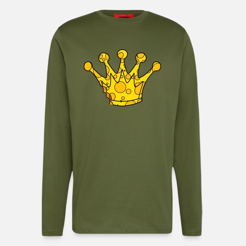 Crown Symbol Cheese - Longsleeve - made by SPREAD  - MOSS GREEN