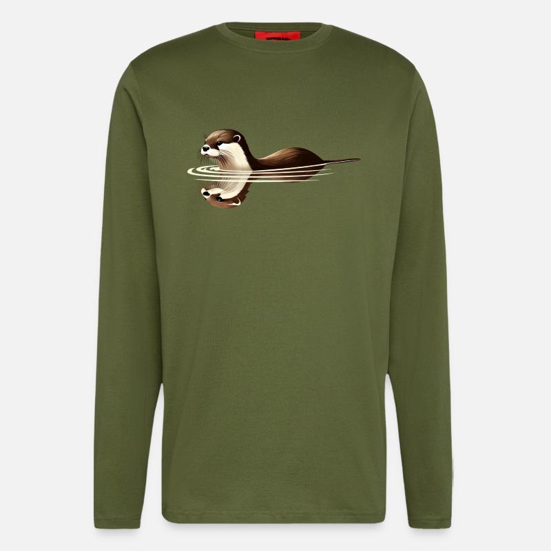 Fischotter - Langarmshirt - made by SPREAD  - MOSS GREEN