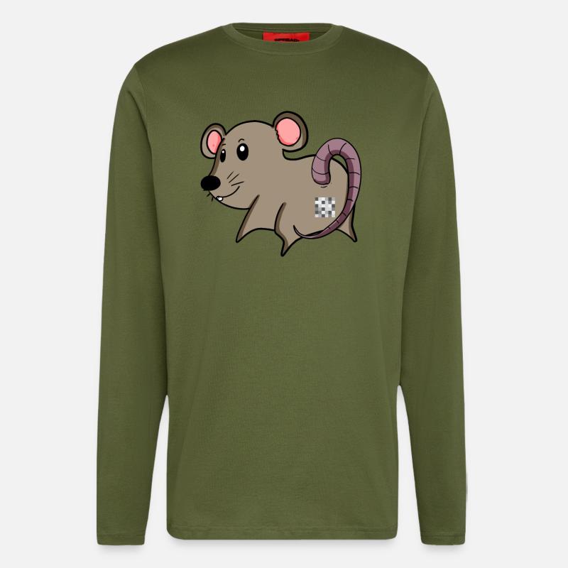 Mouse Ass - Mouse Butt - Longsleeve - made by SPREAD  - MOSS GREEN