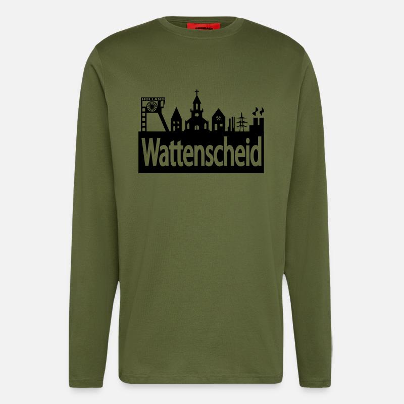 Skyline Wattenscheid - Langarmshirt - made by SPREAD  - MOSS GREEN