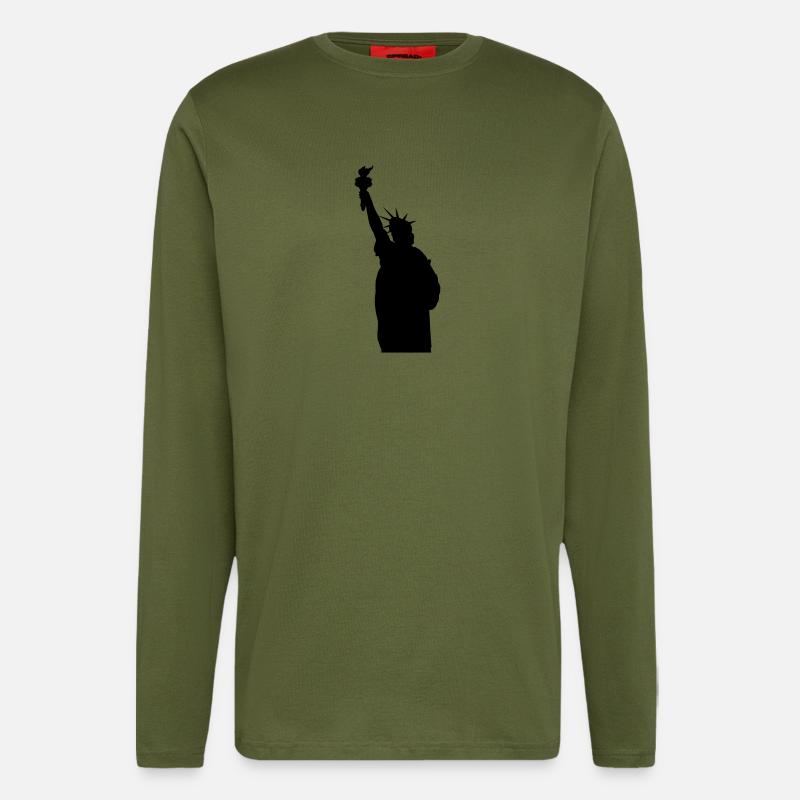 Freiheitsstatue Silhouette - Langarmshirt - made by SPREAD  - MOSS GREEN