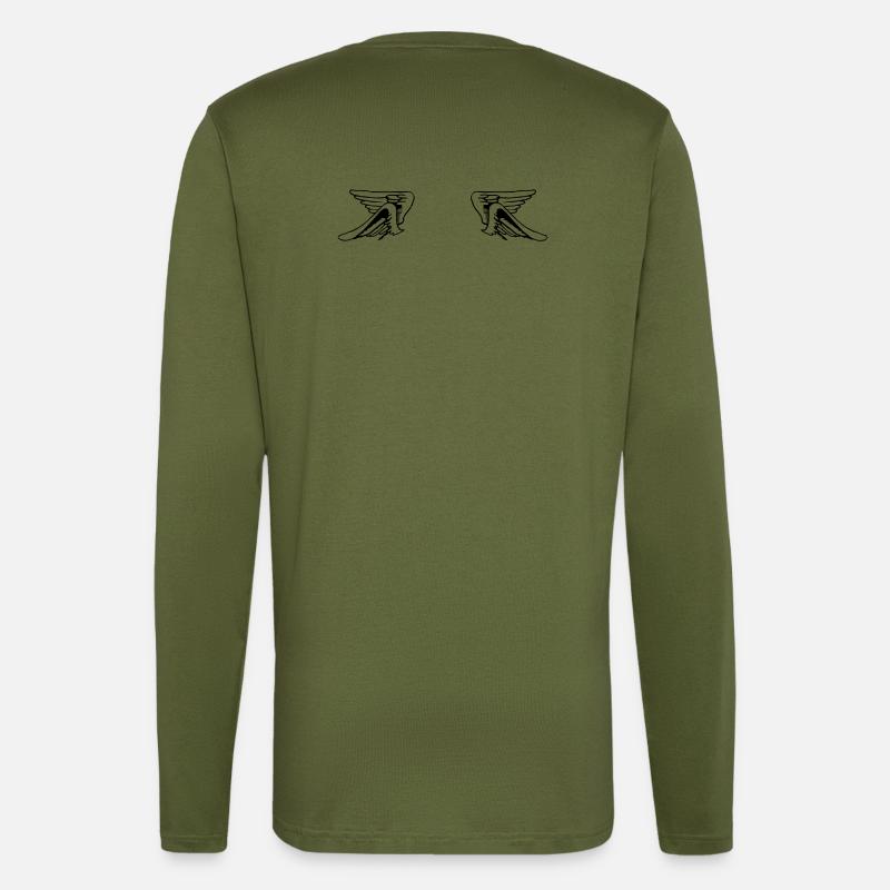Design 14 (Flügelset, weit) - Langarmshirt - made by SPREAD  - MOSS GREEN