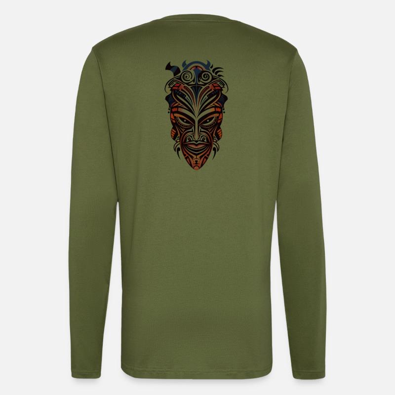 Stammesmaske - Langarmshirt - made by SPREAD - MOSS GREEN