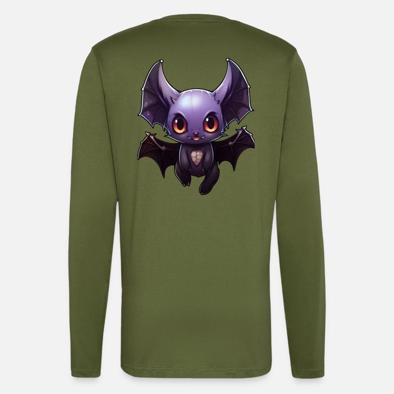 Fledermaus Anime - Langarmshirt - made by SPREAD  - MOSS GREEN