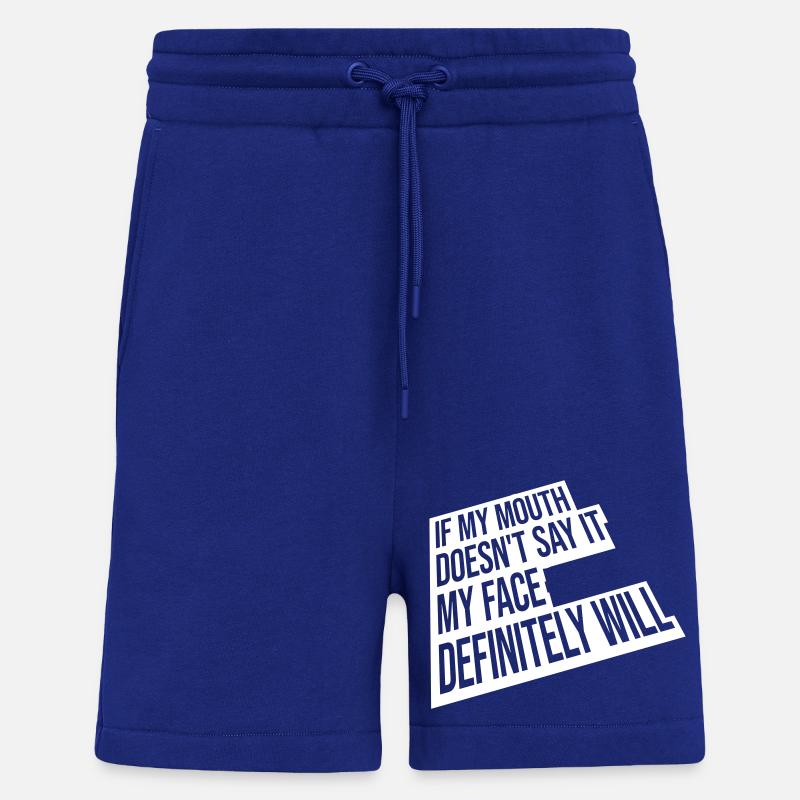 my face definitely will - Shorts - made by SPREAD - Iconic Blue