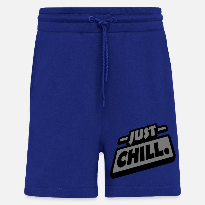 Just Chill Text Logo - Short bio décontracté fabriqué en UE - Iconic Blue