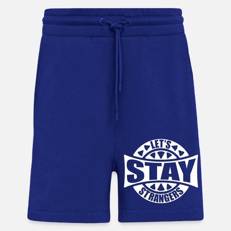 Citation Restons Strangers - Short bio décontracté fabriqué en UE - Iconic Blue