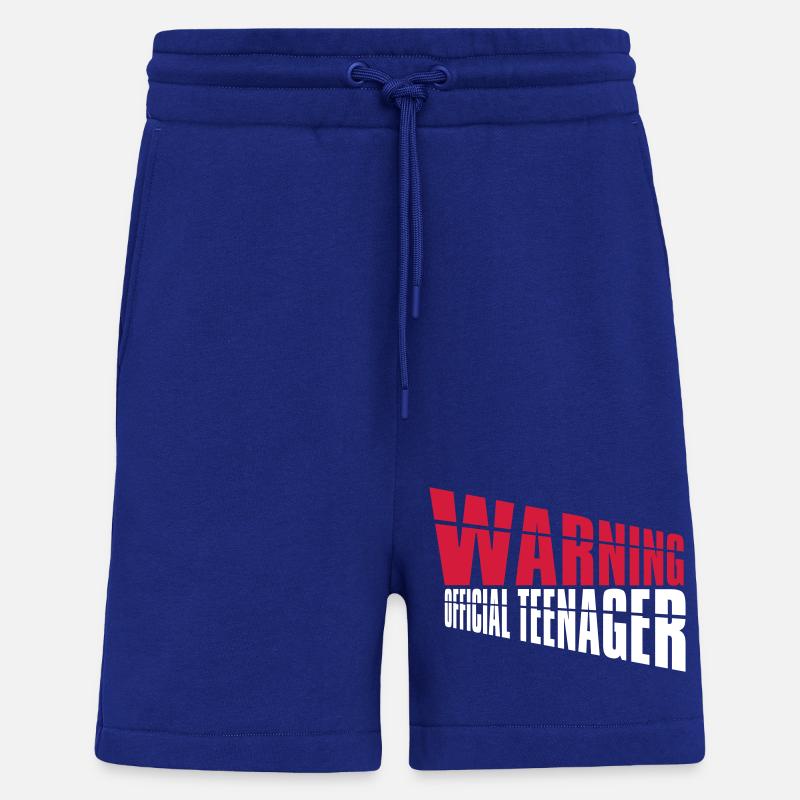 avertissement citation officielle d’adolescent - Short bio décontracté fabriqué en UE - Iconic Blue