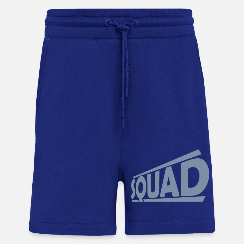 Logo Squad Team Design - Short bio décontracté fabriqué en UE - Iconic Blue