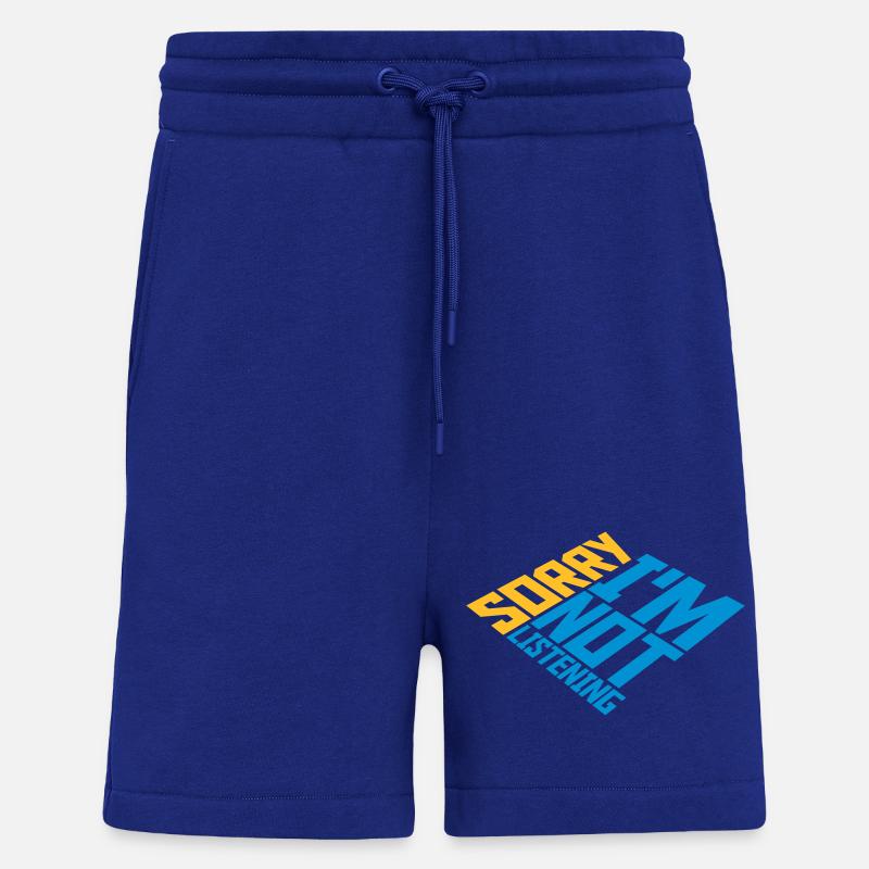 désolé de ne pas écouter - Short bio décontracté fabriqué en UE - Iconic Blue