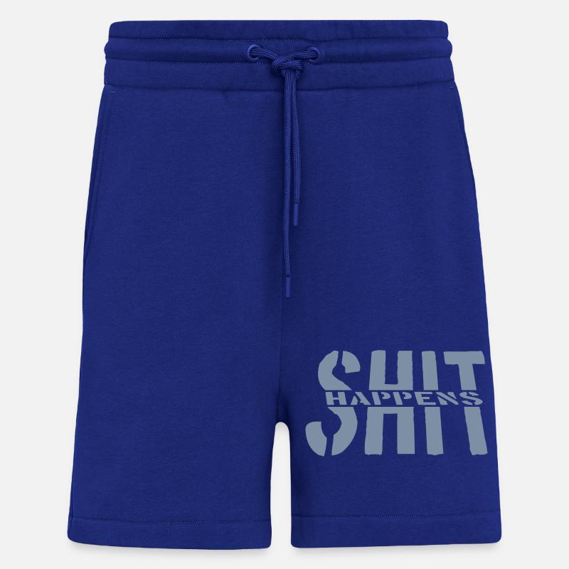 Shit happens humor motto - Shorts - made by SPREAD - Iconic Blue