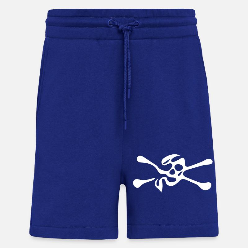 Crâne avec os - Short bio décontracté fabriqué en UE - Iconic Blue