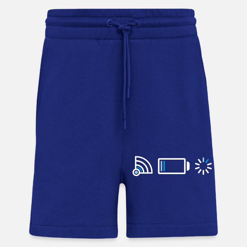 Internet sans connexion batterie - Short bio décontracté fabriqué en UE - Iconic Blue