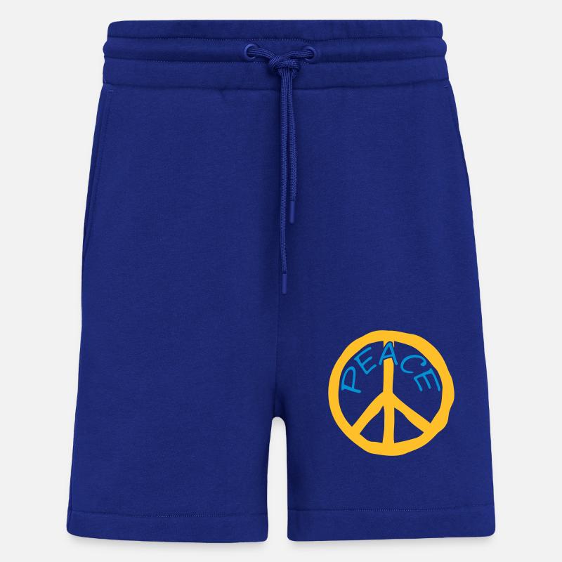Symbole Paix Texte - Short bio décontracté fabriqué en UE - Iconic Blue