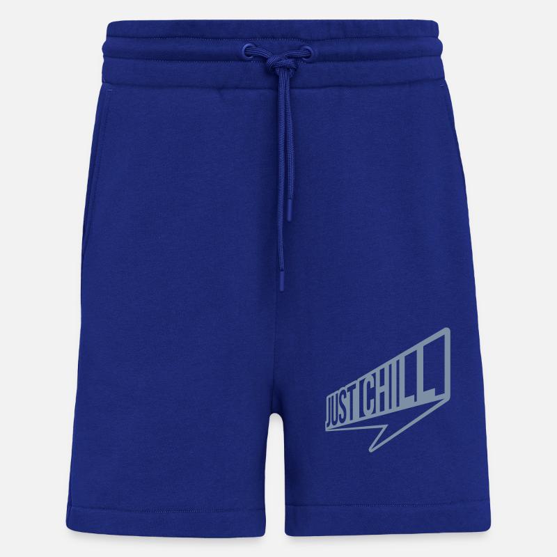 Just Chill Text Logo - Shorts - made by SPREAD - Iconic Blue