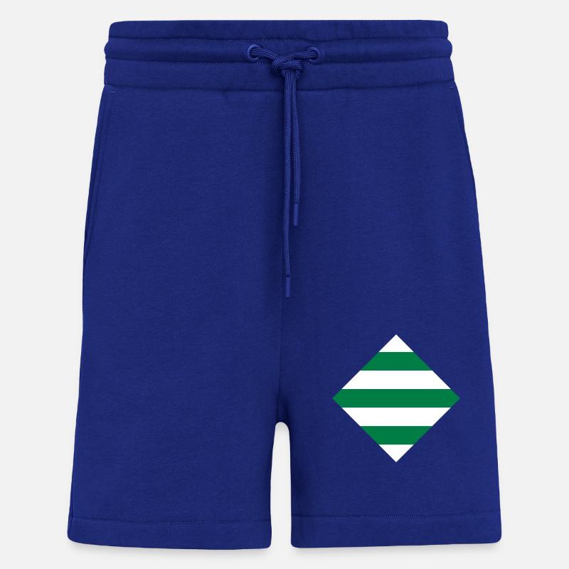 Vert et blanc - Short bio décontracté fabriqué en UE - Iconic Blue