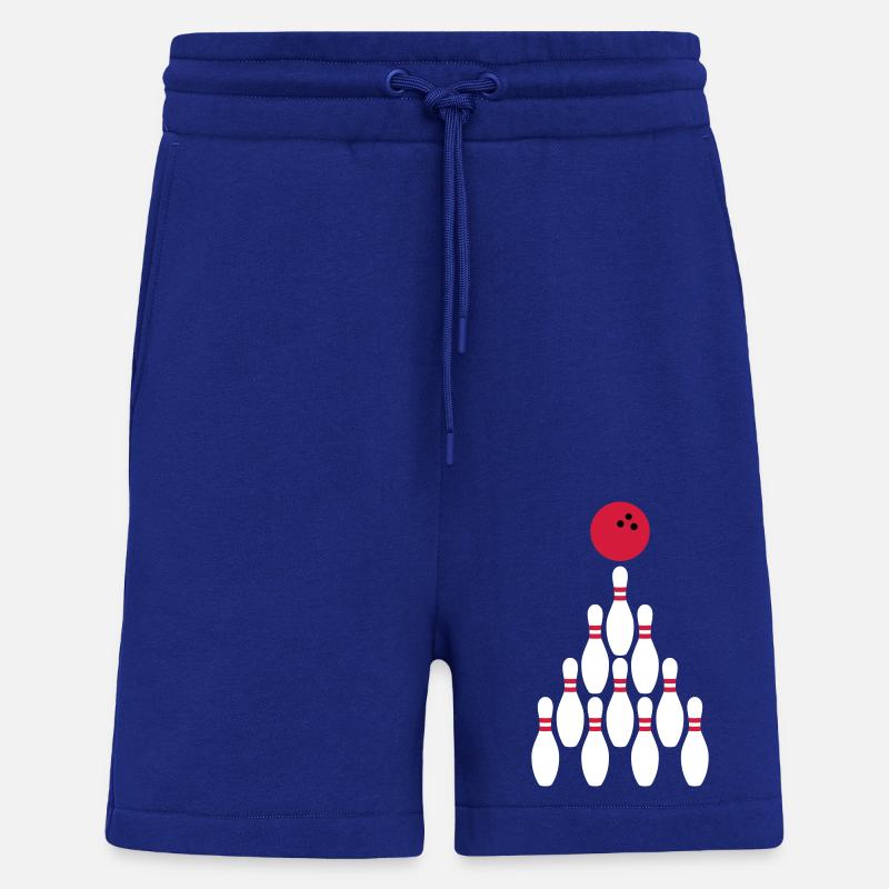 Bowling Kegeln Conception de boules - Short bio décontracté fabriqué en UE - Iconic Blue