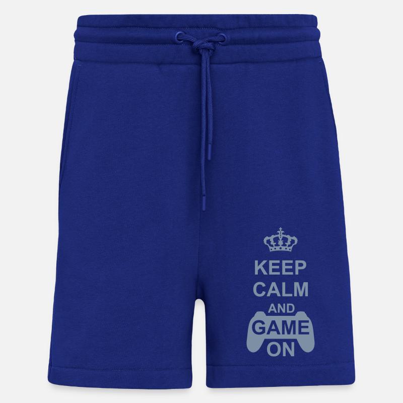 Keep Calm Game On - Shorts - made by SPREAD - Iconic Blue