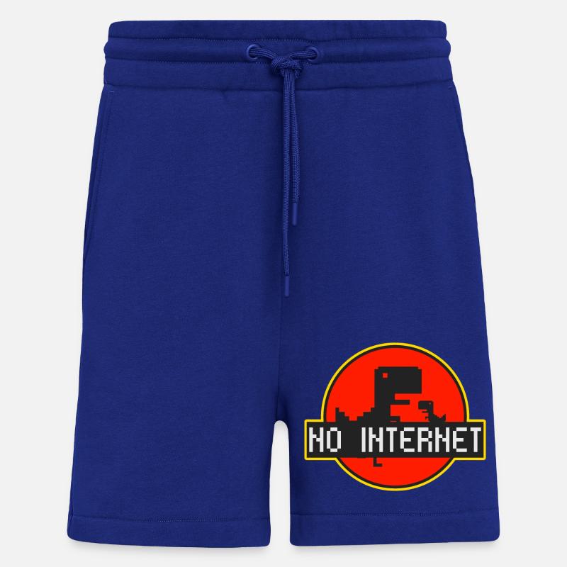 No internet - Internet pas d’Internet - Short bio décontracté fabriqué en UE - Iconic Blue