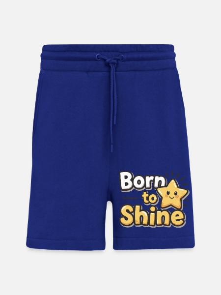 Né pour briller – Strahlender Stern - Short bio décontracté fabriqué en UE - Iconic Blue