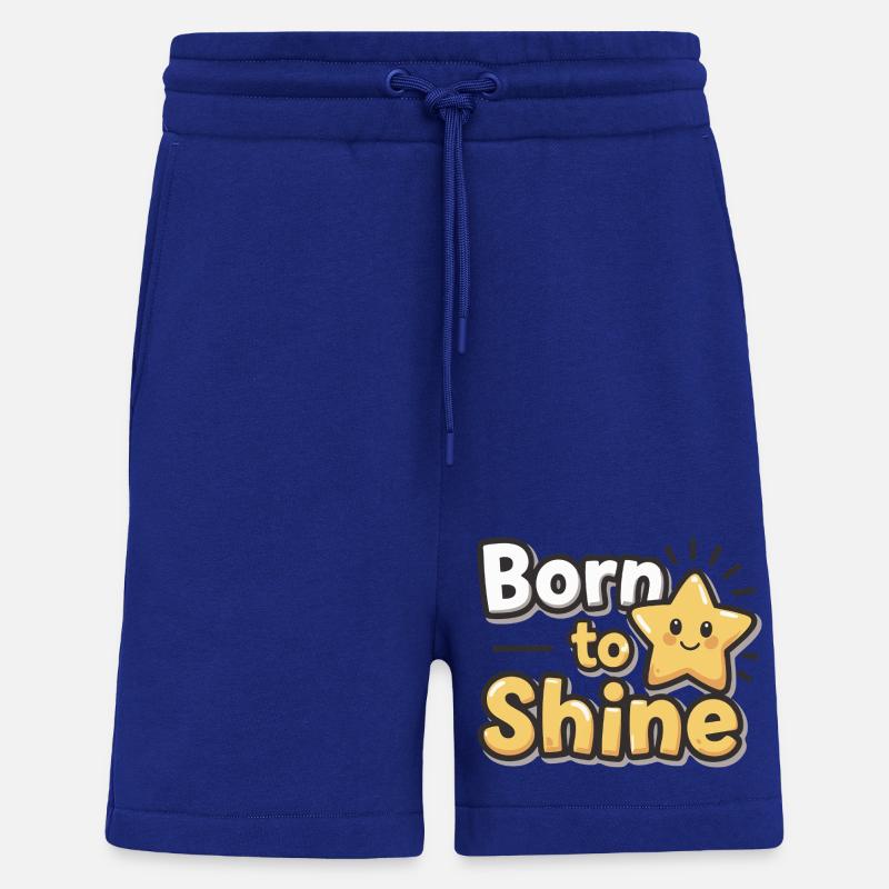 Né pour briller – Strahlender Stern - Short bio décontracté fabriqué en UE - Iconic Blue