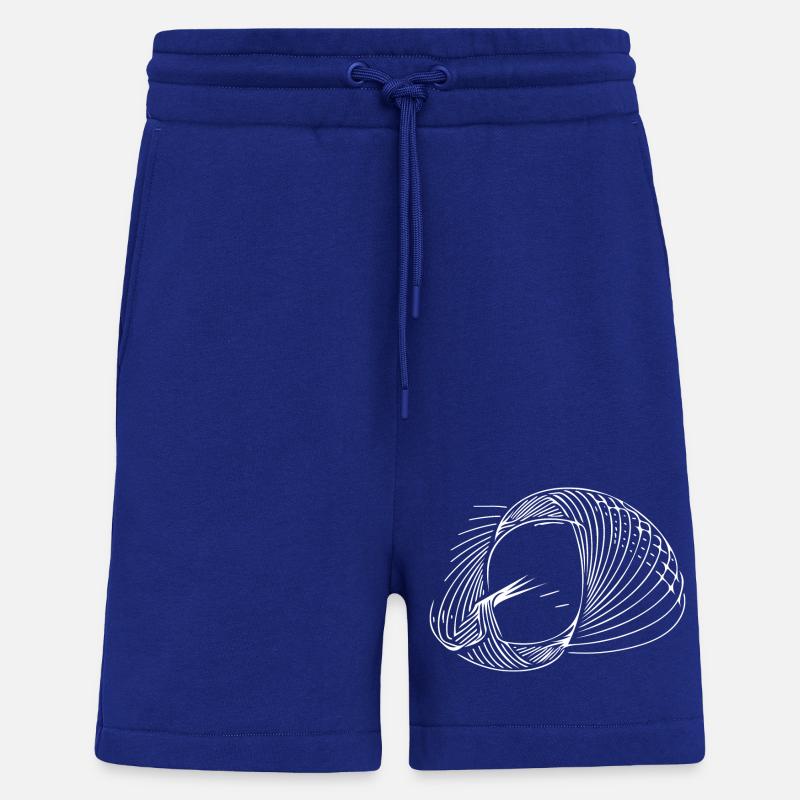Lignes de cercle géométriques - Short bio décontracté fabriqué en UE - Iconic Blue