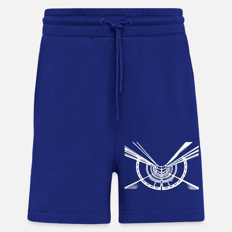 Geometric Lines Hull Circle View - Shorts - made by SPREAD - Iconic Blue