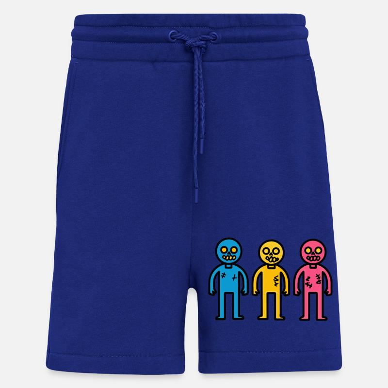 Zombies Halloween Symbole Équipe - Short bio décontracté fabriqué en UE - Iconic Blue