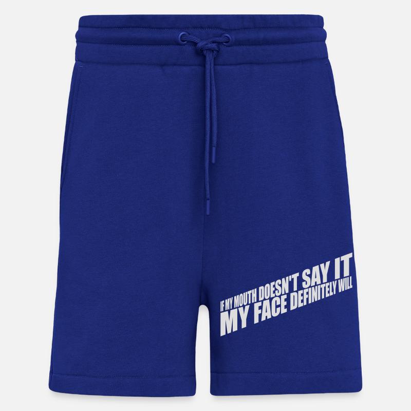 my face definitely will - Shorts - made by SPREAD - Iconic Blue
