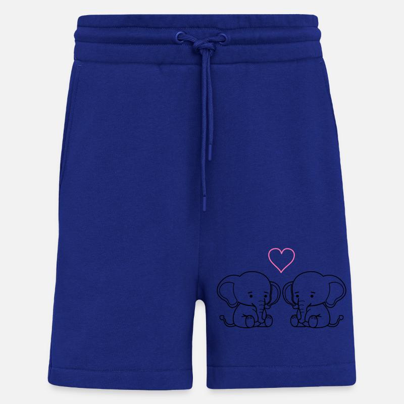 Amour de l’éléphant - Short bio décontracté fabriqué en UE - Iconic Blue