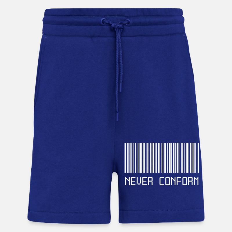 Code-barres jamais conforme - Short bio décontracté fabriqué en UE - Iconic Blue