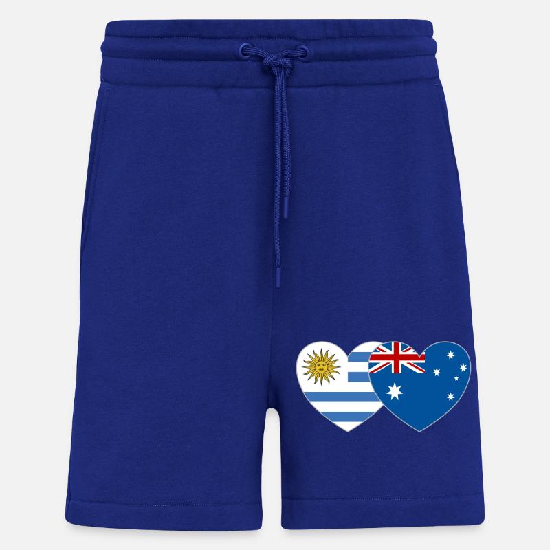 Uruguay Australien Flagge Herz - Shorts - made by SPREAD - Iconic Blue