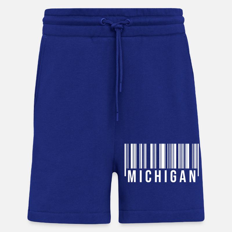 Michigan Barcode - Shorts - made by SPREAD - Iconic Blue