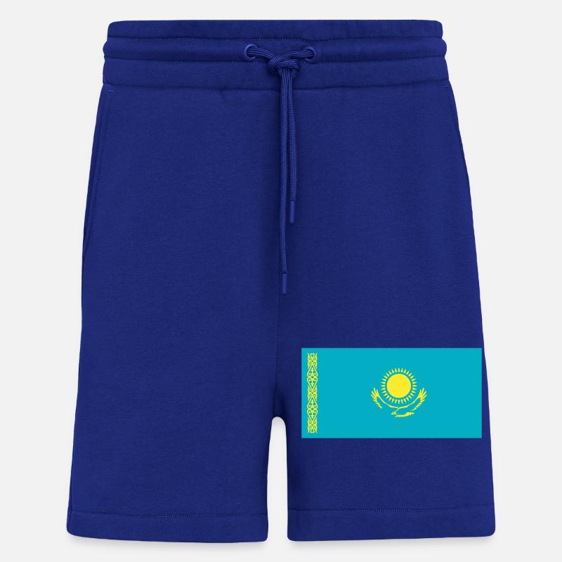 Kazakhstan Flag / Drapeau Kazakhstan - Short bio décontracté fabriqué en UE - Iconic Blue